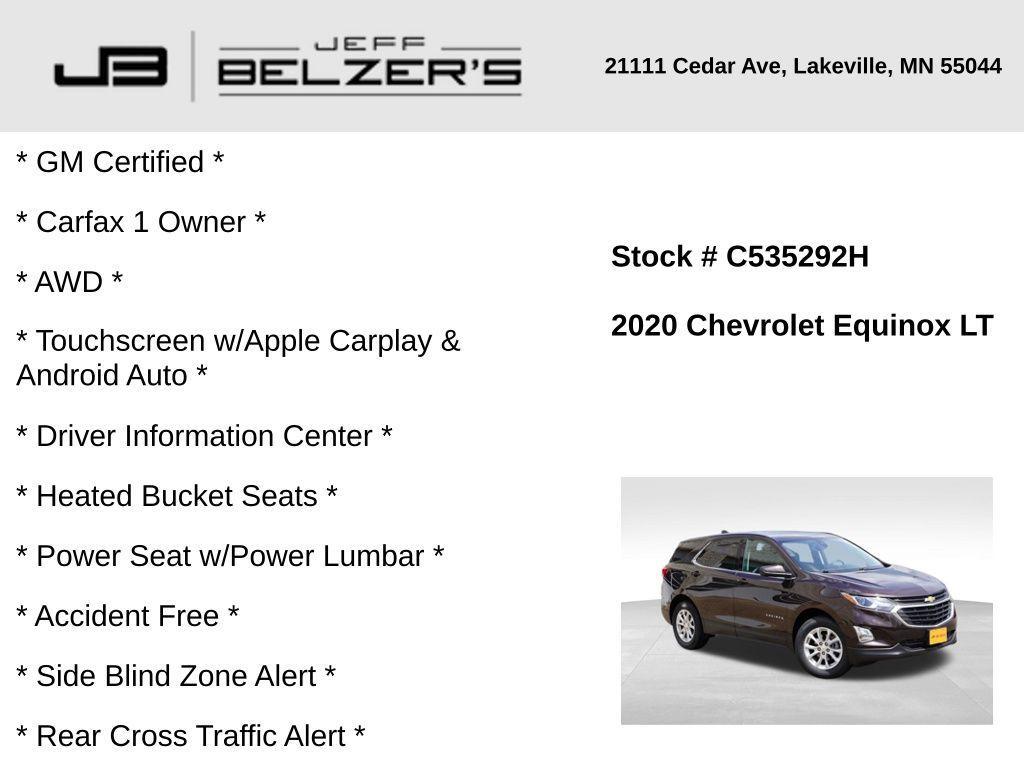used 2020 Chevrolet Equinox car, priced at $19,854