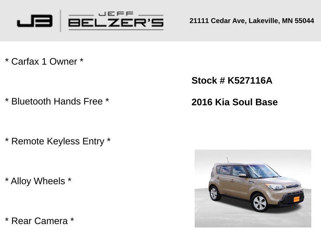 used 2016 Kia Soul car, priced at $10,777