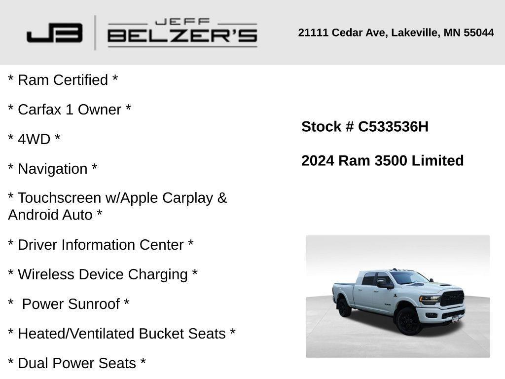 used 2024 Ram 3500 car, priced at $80,865