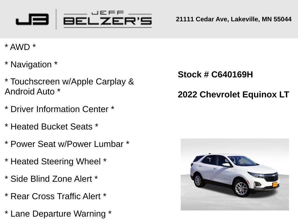 used 2022 Chevrolet Equinox car, priced at $15,686
