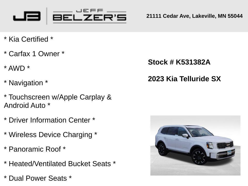 used 2023 Kia Telluride car, priced at $37,889