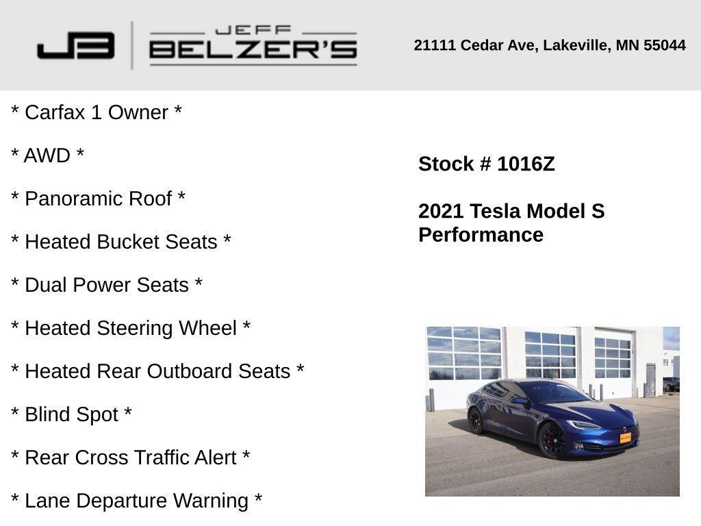 used 2021 Tesla Model S car, priced at $36,369