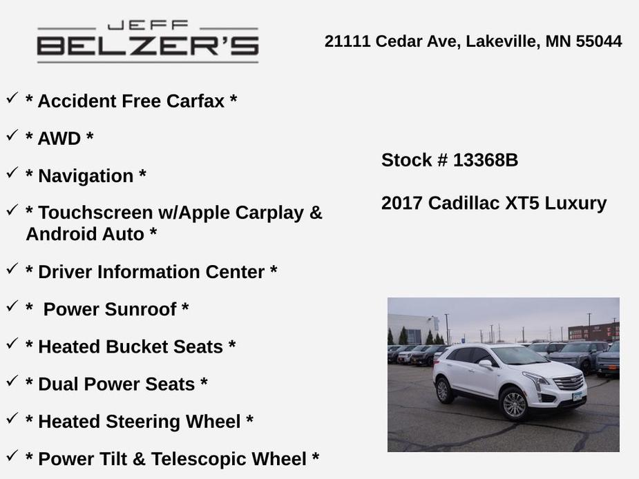 used 2017 Cadillac XT5 car, priced at $21,972