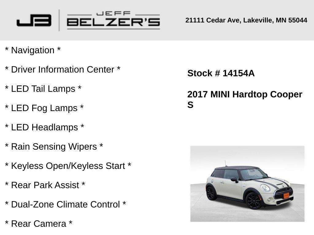 used 2017 MINI Hardtop car, priced at $13,676