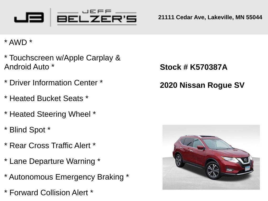 used 2020 Nissan Rogue car, priced at $17,541