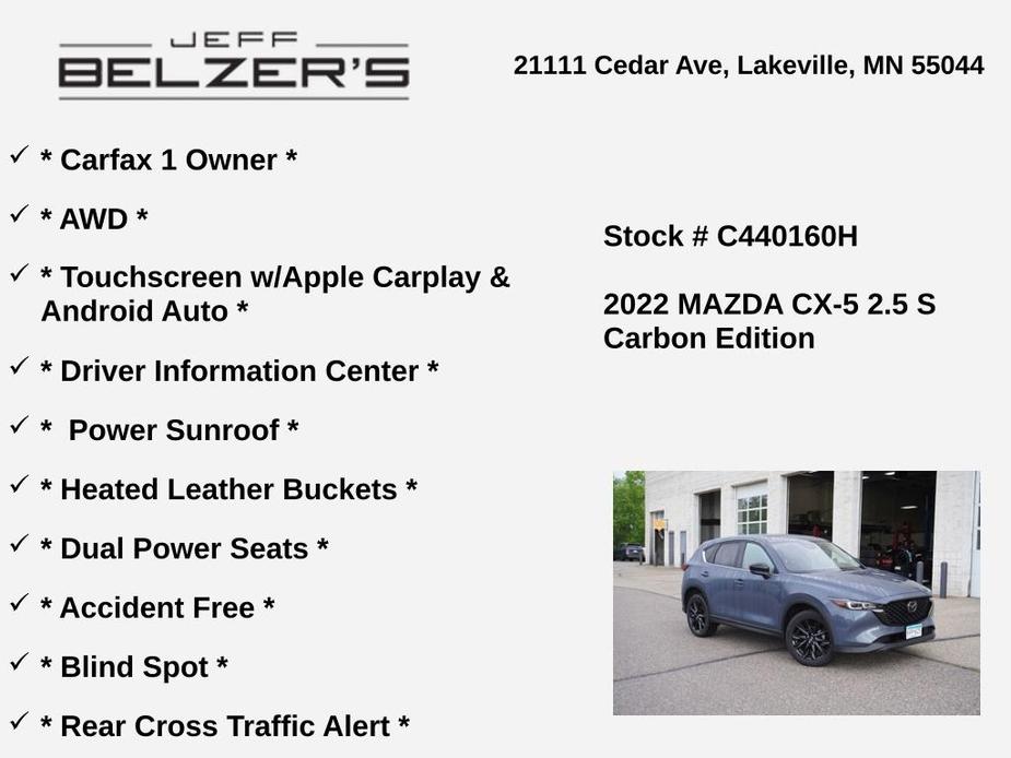 used 2022 Mazda CX-5 car, priced at $26,302