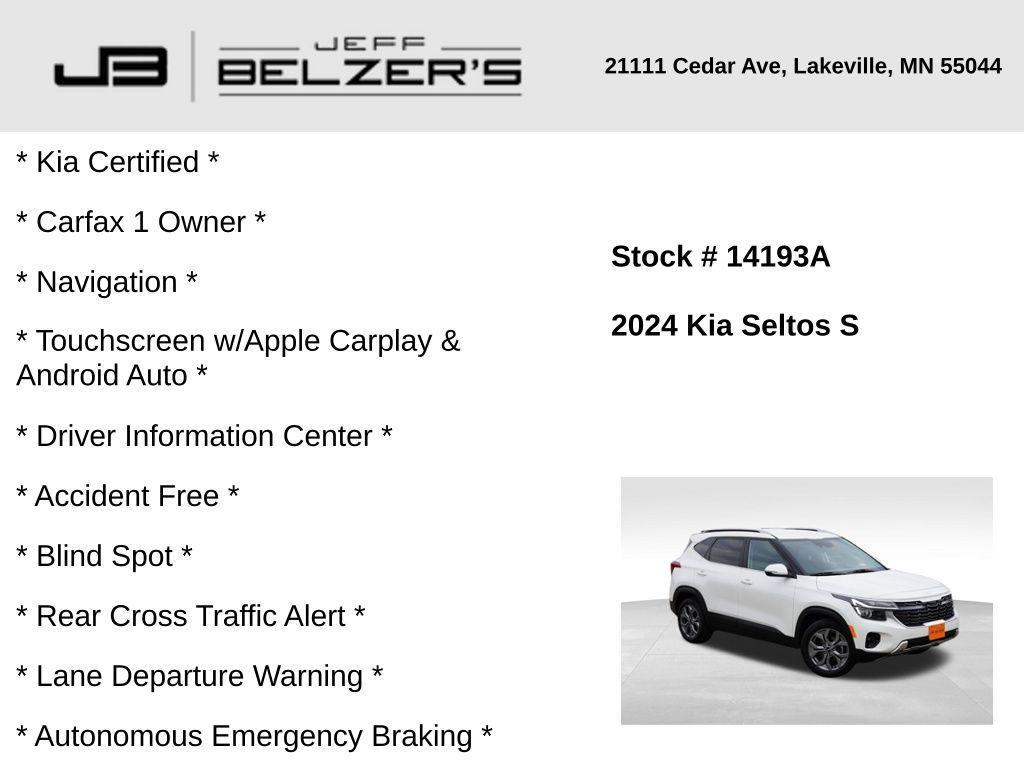 used 2024 Kia Seltos car, priced at $21,559