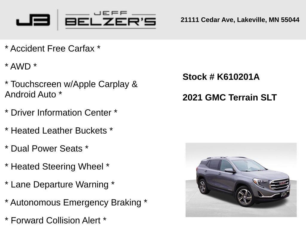 used 2021 GMC Terrain car, priced at $17,218