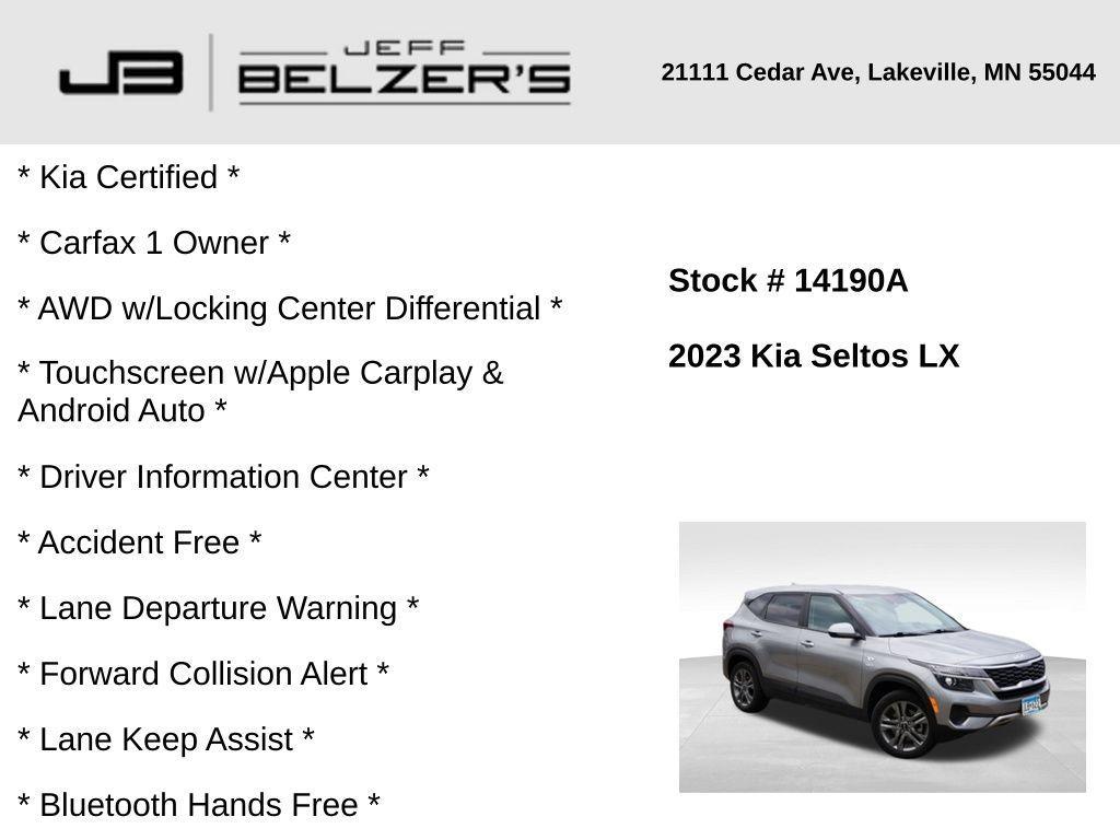 used 2023 Kia Seltos car, priced at $20,587