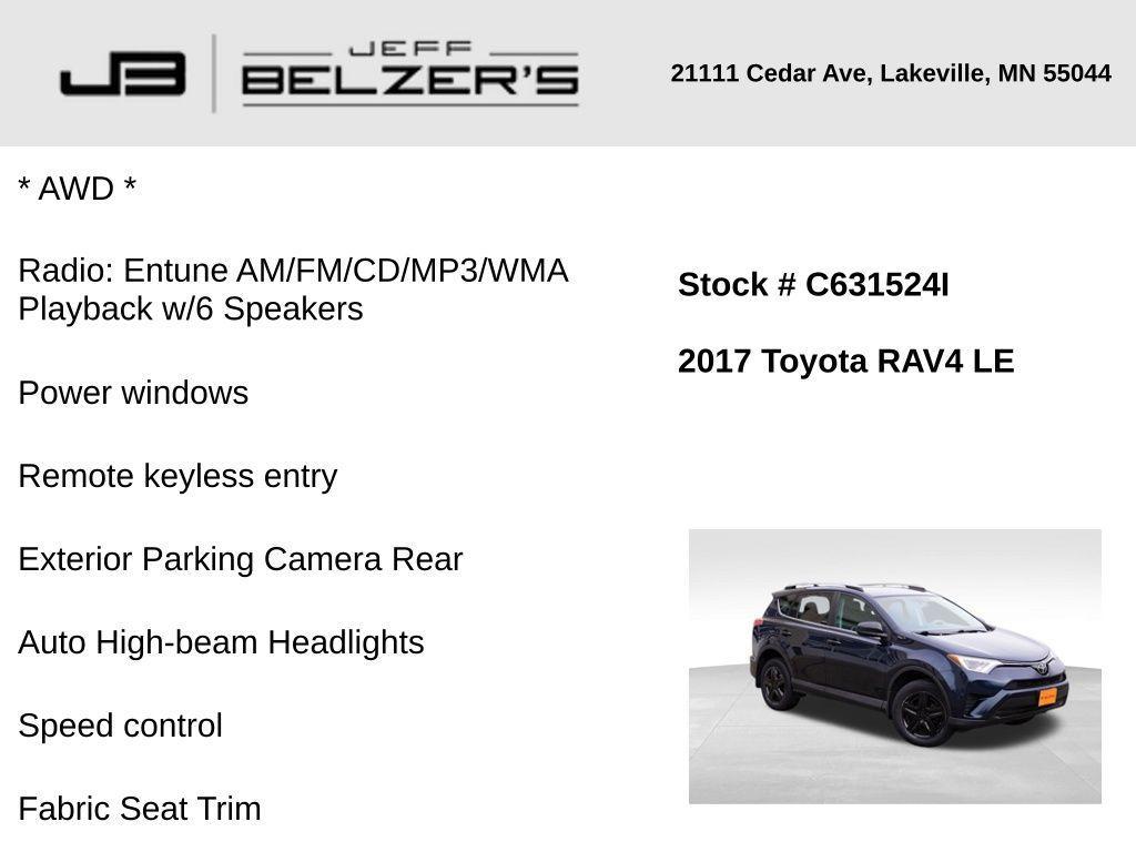 used 2017 Toyota RAV4 car, priced at $15,986
