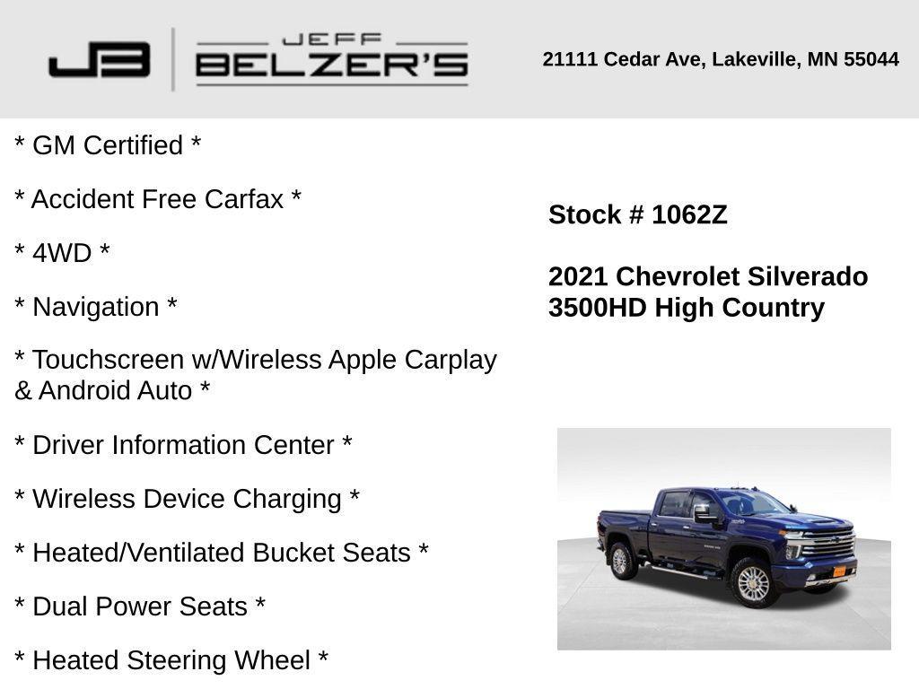 used 2021 Chevrolet Silverado 3500 car, priced at $57,524