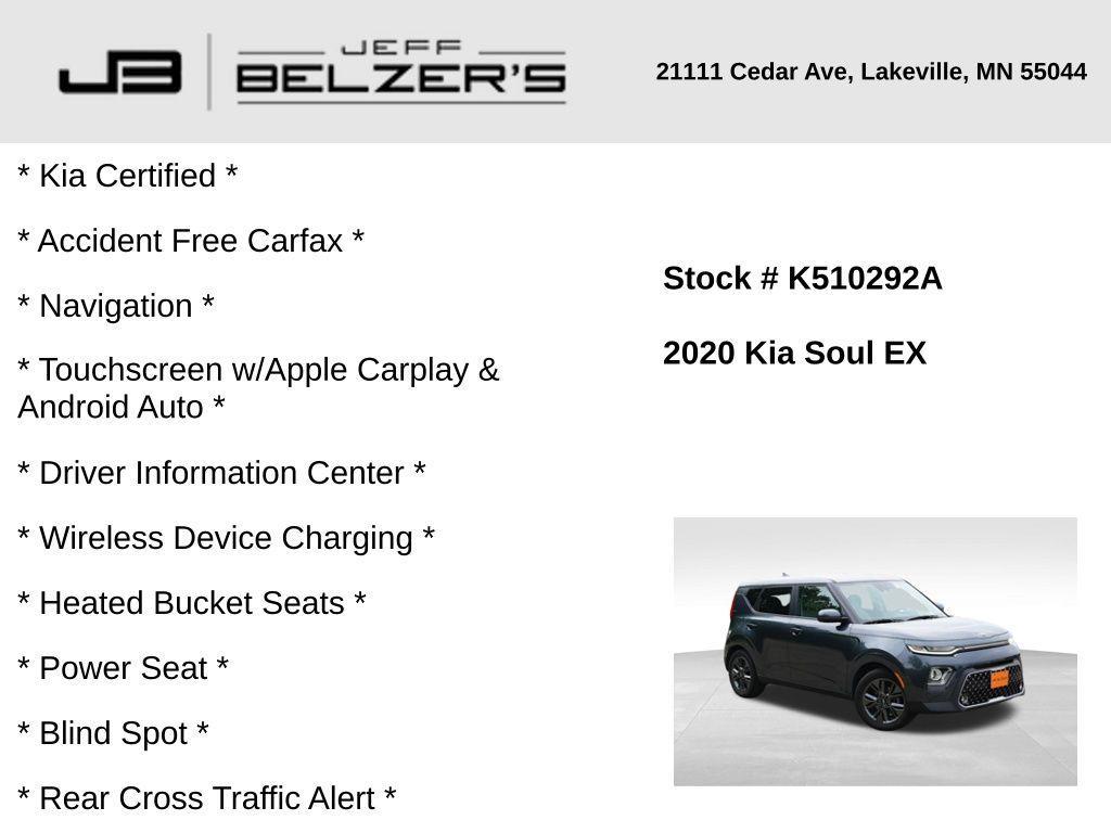 used 2020 Kia Soul car, priced at $17,266