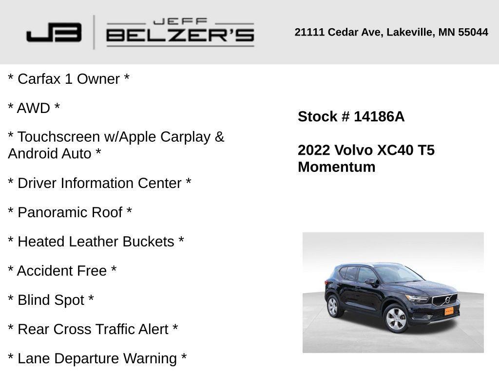 used 2022 Volvo XC40 car, priced at $25,639