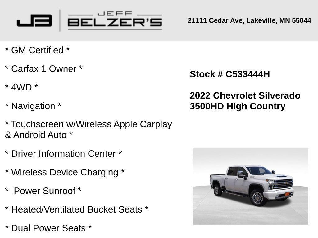 used 2022 Chevrolet Silverado 3500 car, priced at $55,499