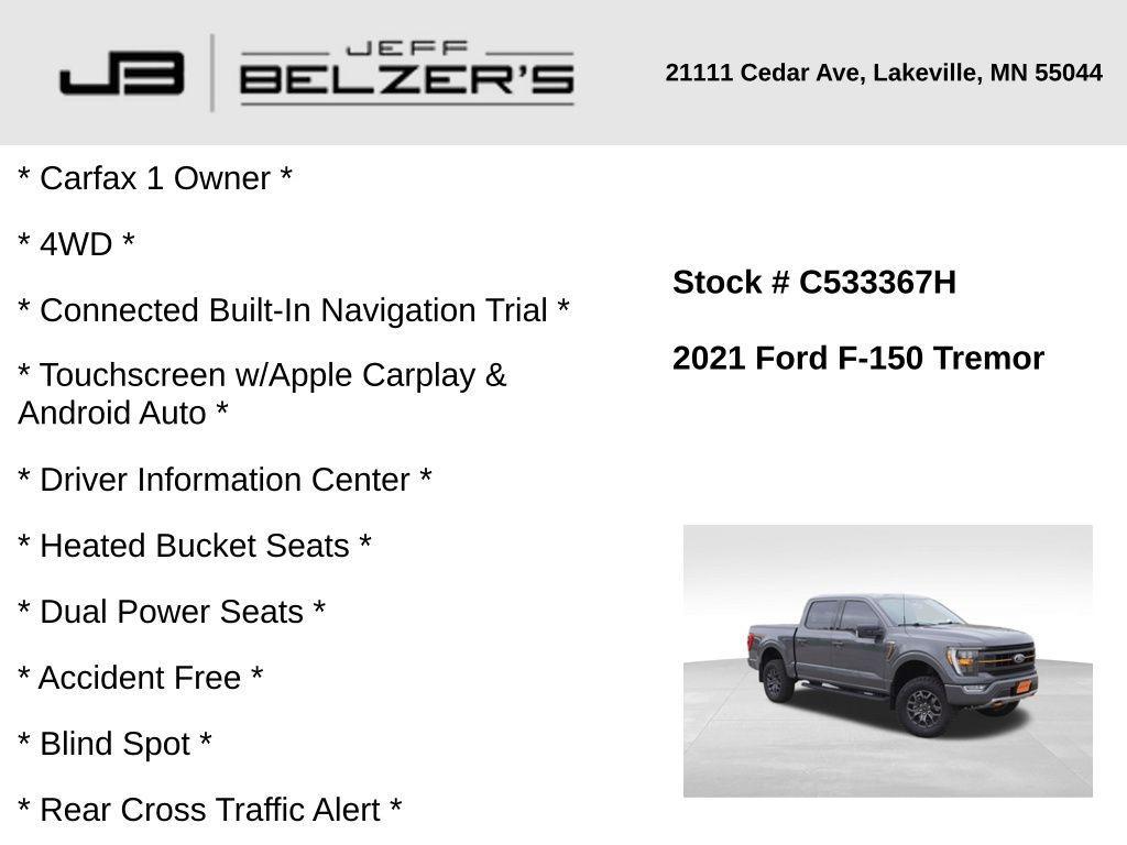 used 2021 Ford F-150 car, priced at $45,455
