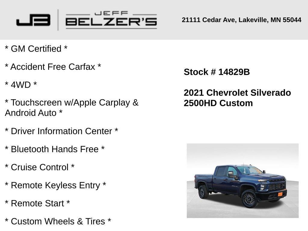 used 2021 Chevrolet Silverado 2500 car, priced at $40,998