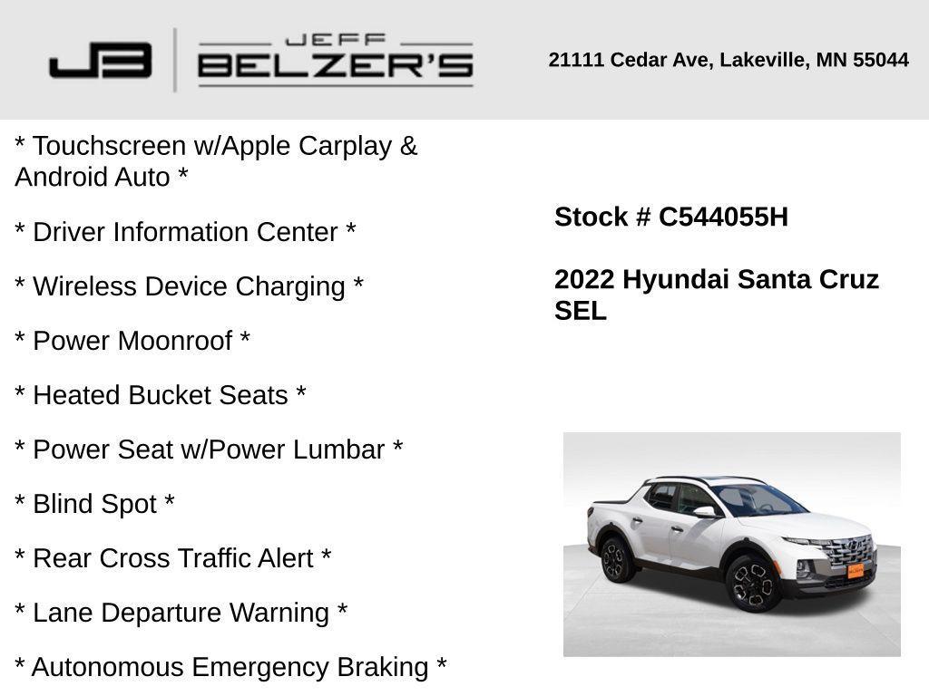 used 2022 Hyundai SANTA CRUZ car, priced at $20,898