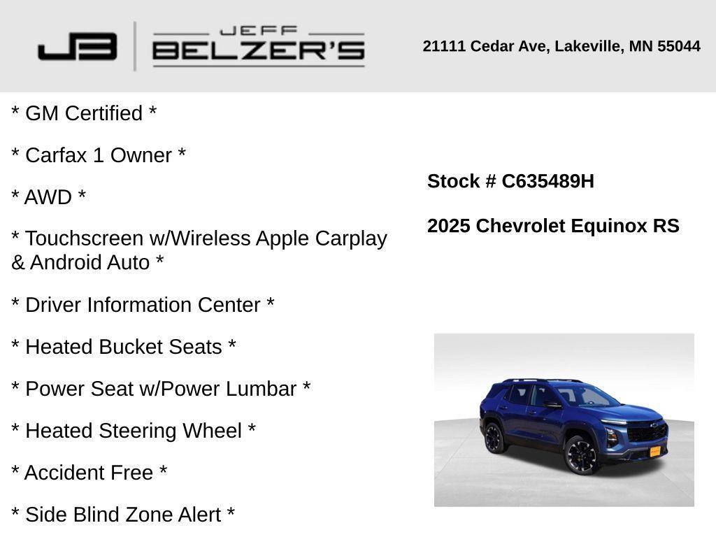 used 2025 Chevrolet Equinox car, priced at $32,988