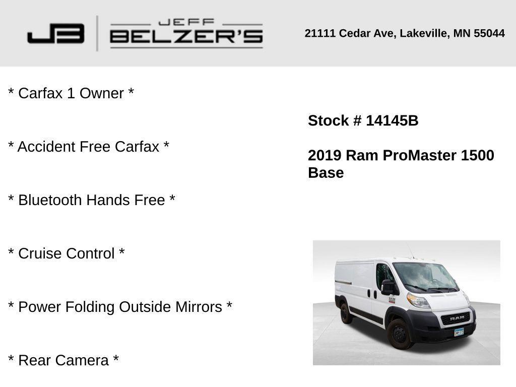 used 2019 Ram ProMaster 1500 car, priced at $21,034
