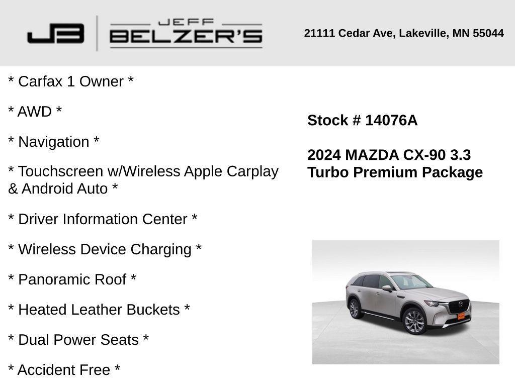 used 2024 Mazda CX-90 car, priced at $34,957