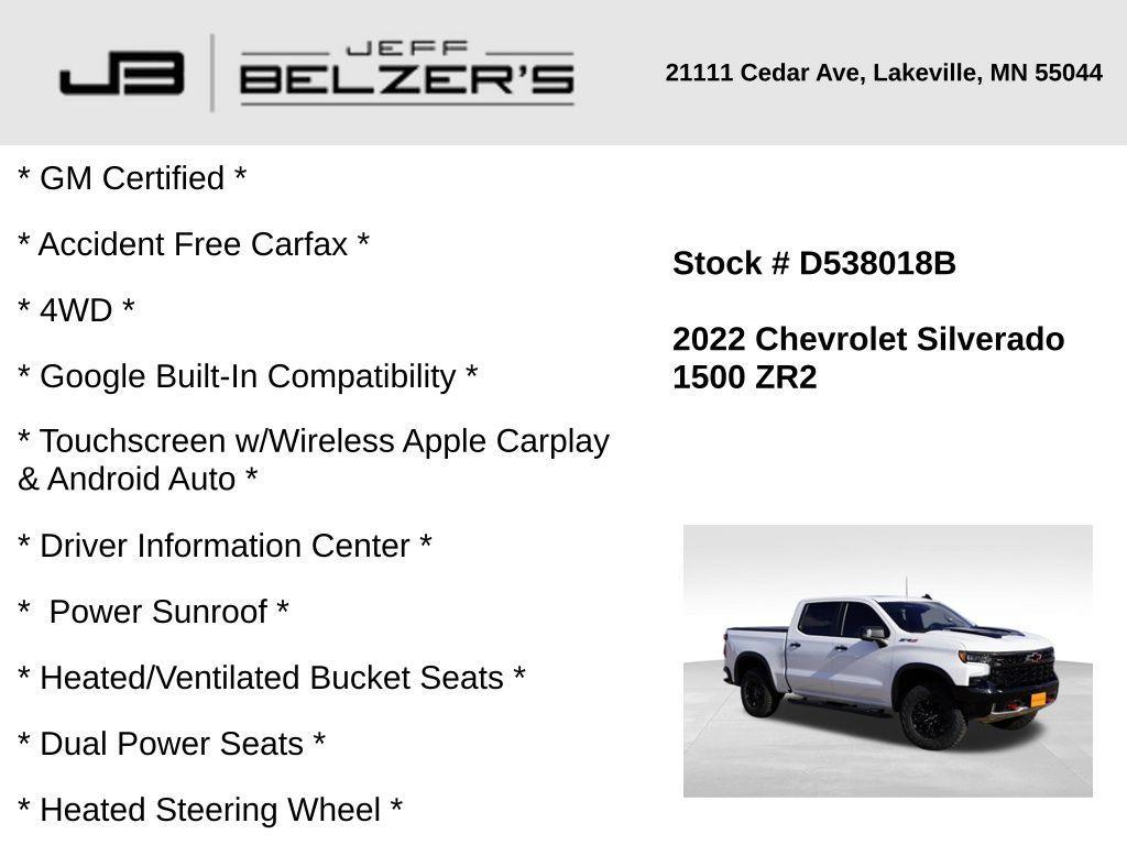 used 2022 Chevrolet Silverado 1500 car, priced at $47,889