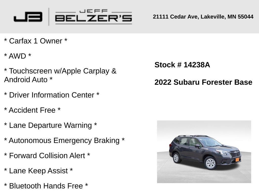 used 2022 Subaru Forester car, priced at $24,889