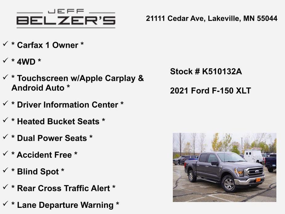 used 2021 Ford F-150 car, priced at $35,187