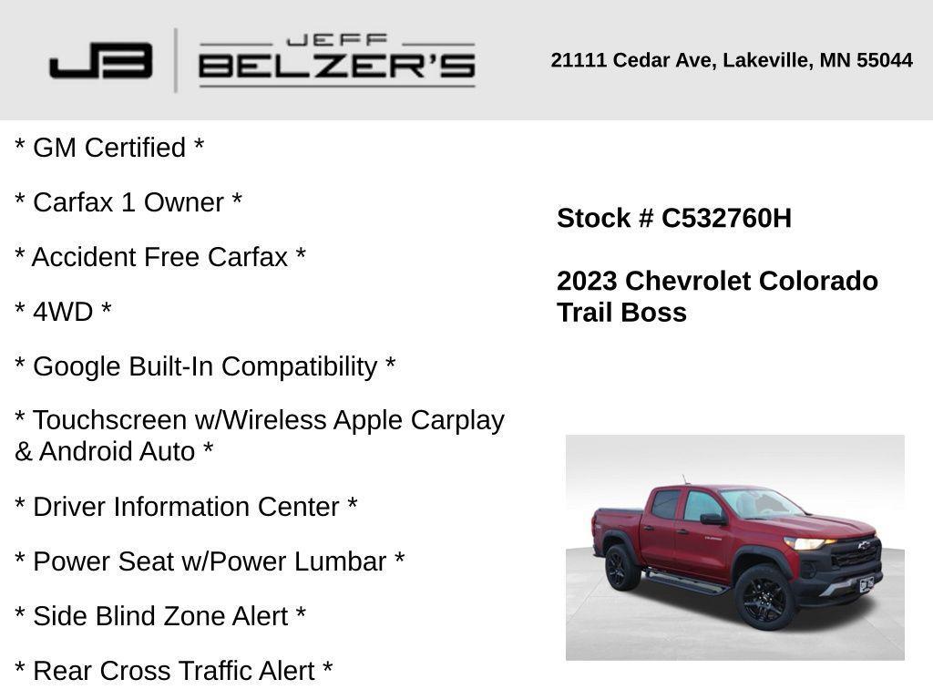used 2023 Chevrolet Colorado car, priced at $36,987