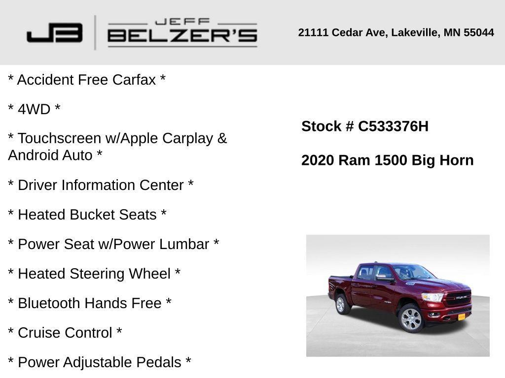 used 2020 Ram 1500 car, priced at $29,589