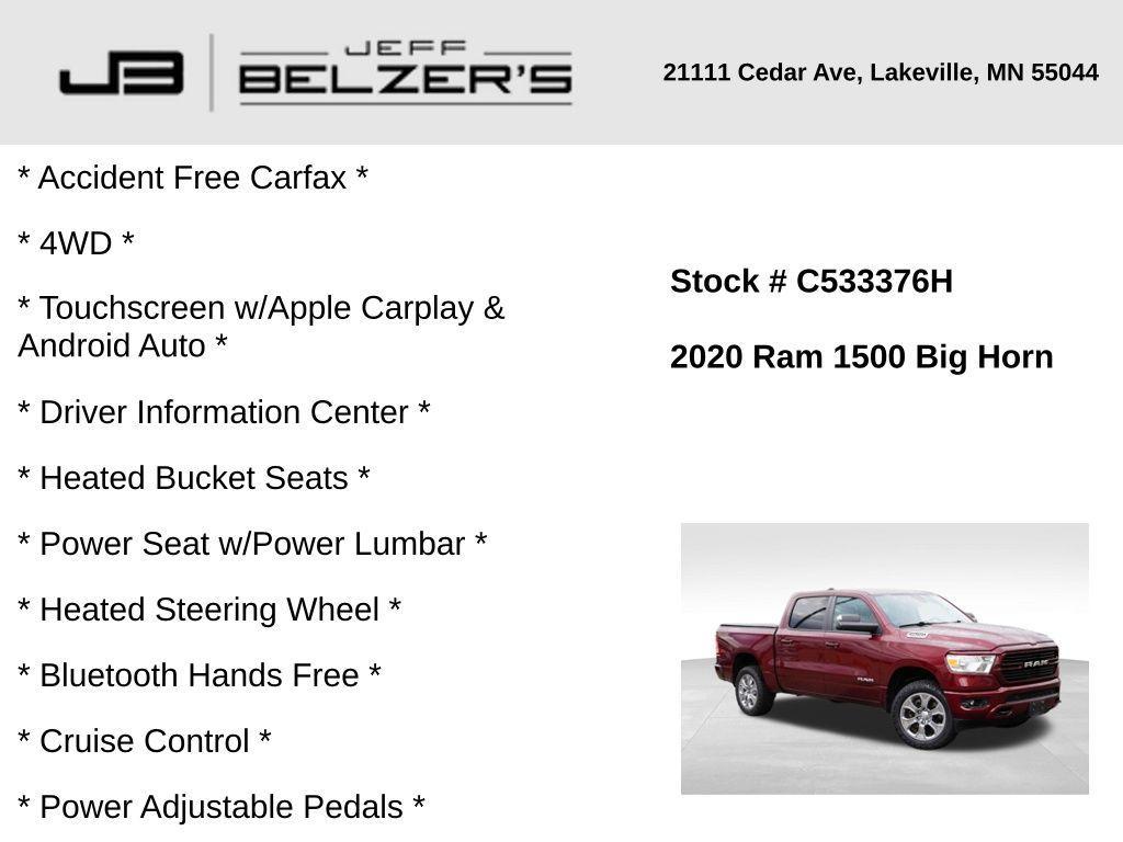 used 2020 Ram 1500 car, priced at $29,956