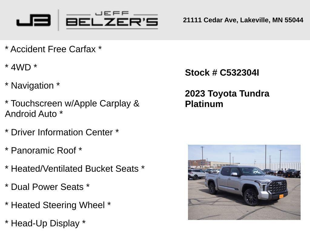 used 2023 Toyota Tundra car, priced at $47,789