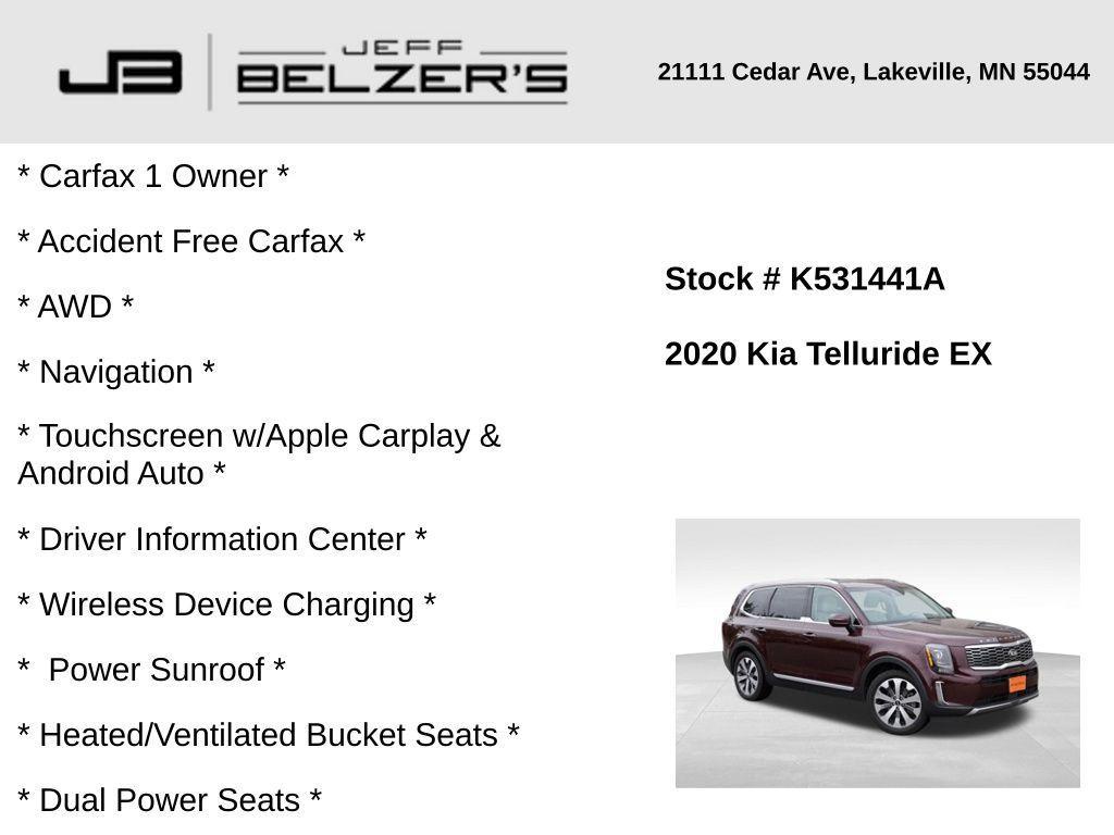 used 2020 Kia Telluride car, priced at $20,332