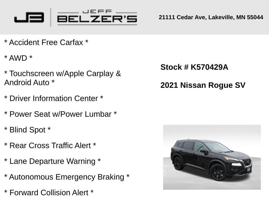 used 2021 Nissan Rogue car, priced at $23,987