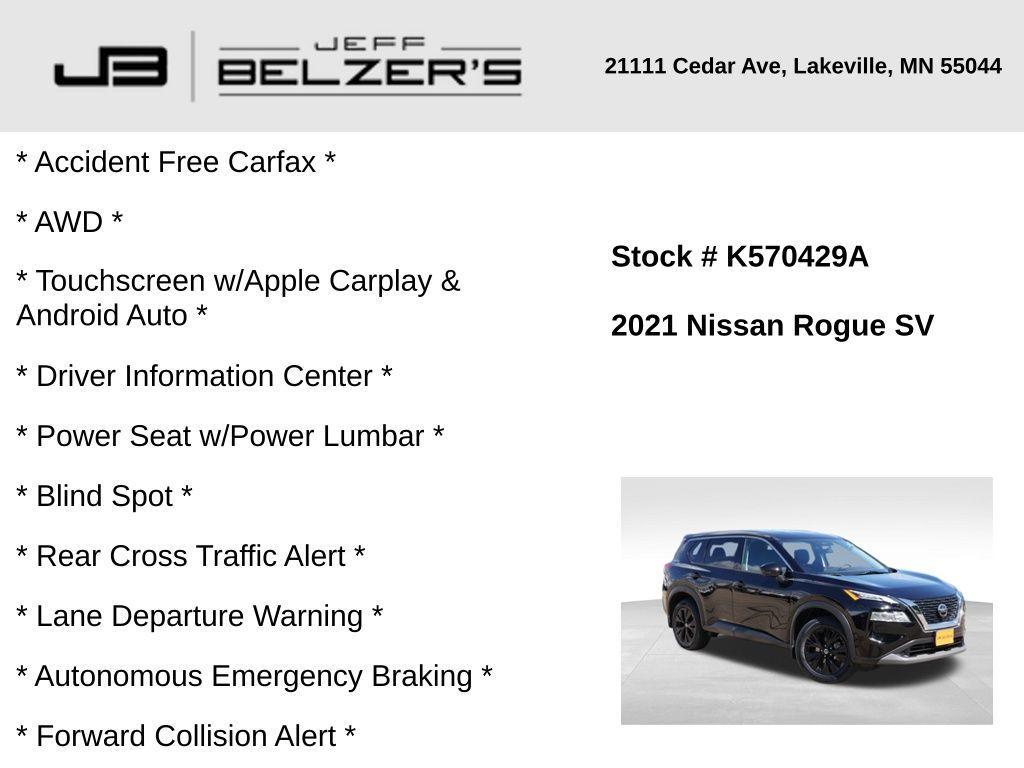 used 2021 Nissan Rogue car, priced at $22,962