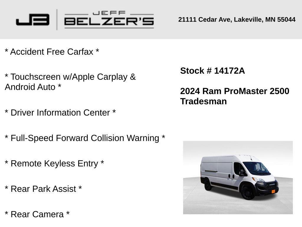 used 2024 Ram ProMaster 2500 car, priced at $40,668