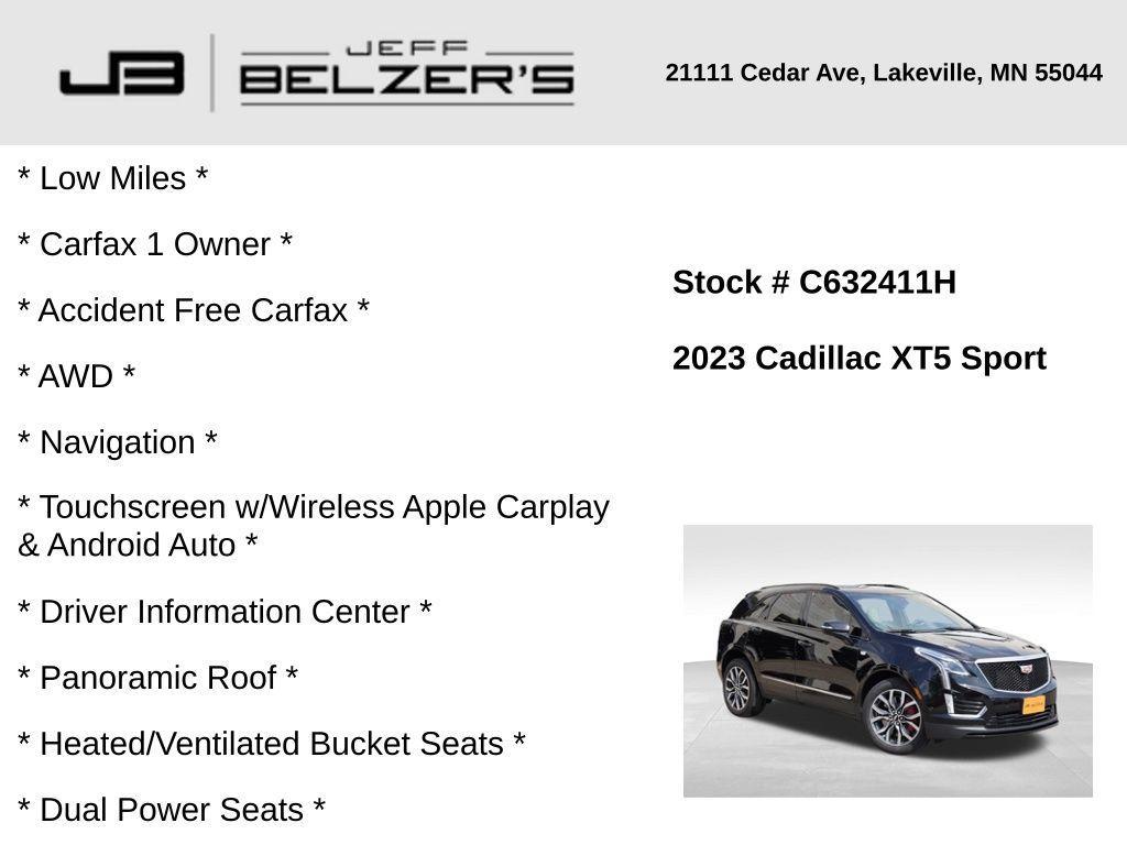 used 2023 Cadillac XT5 car, priced at $39,524