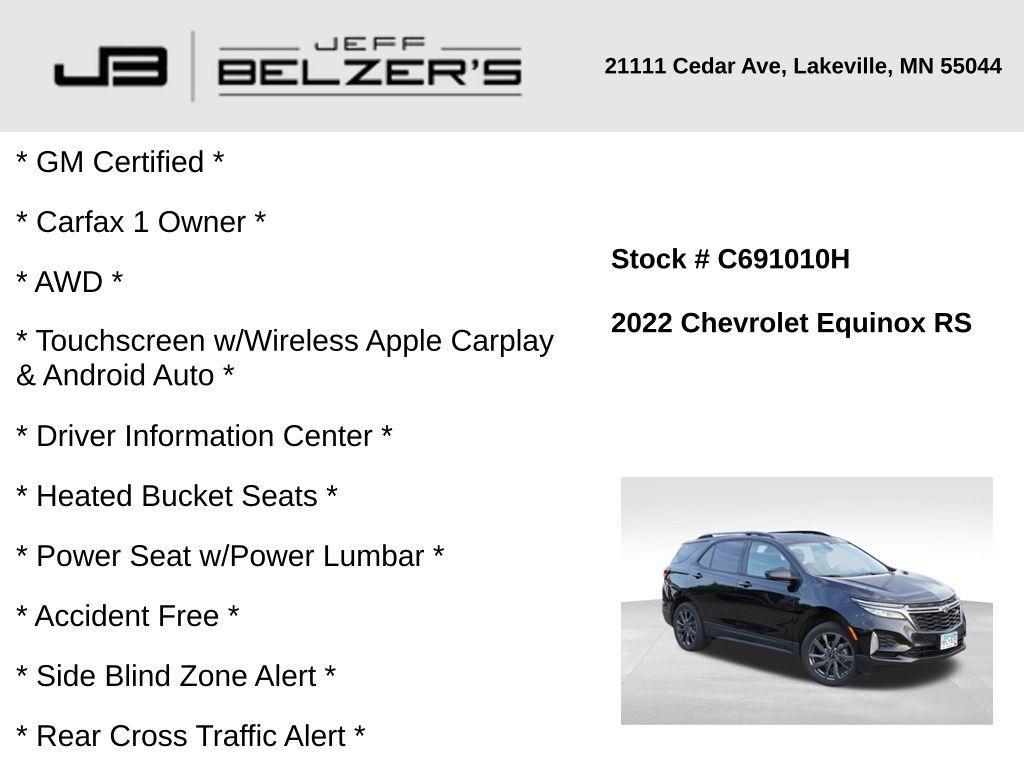 used 2022 Chevrolet Equinox car, priced at $26,721