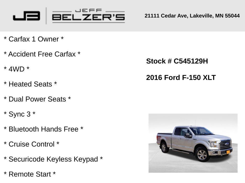 used 2016 Ford F-150 car, priced at $18,887