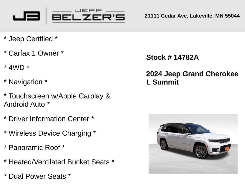 used 2024 Jeep Grand Cherokee L car, priced at $50,747