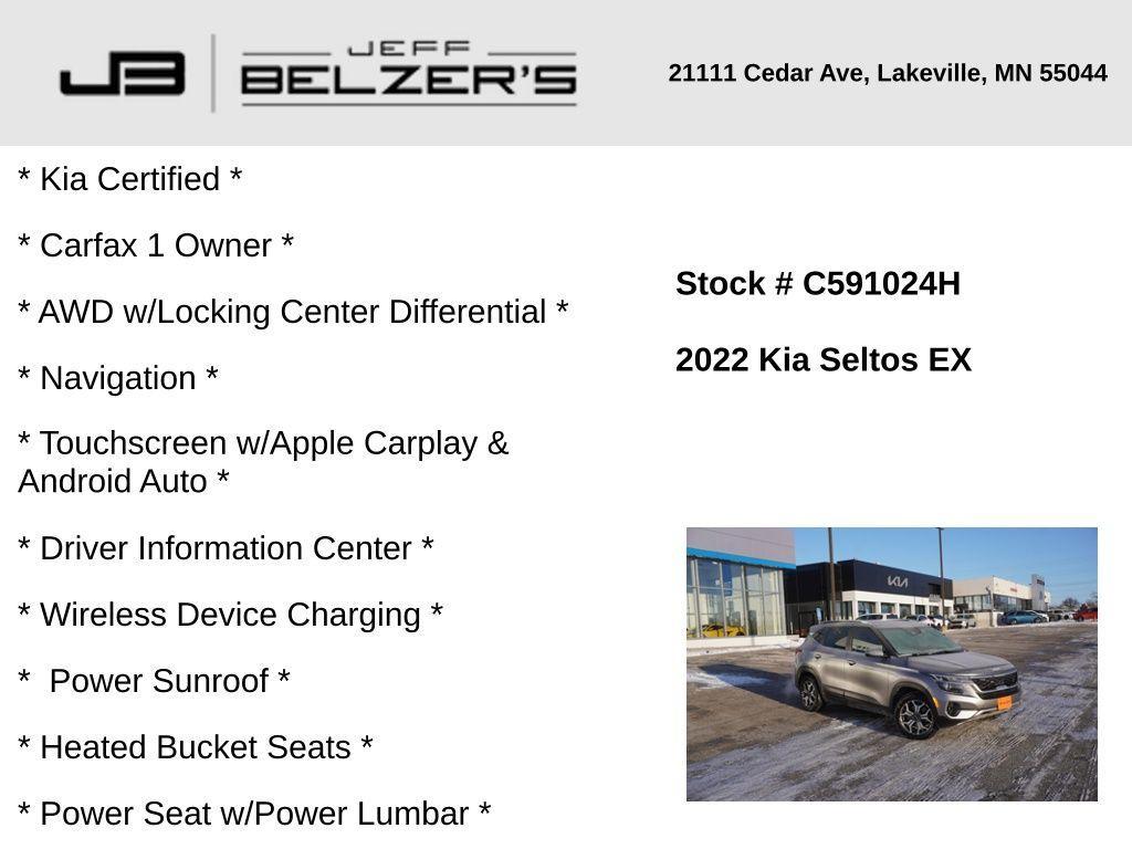 used 2022 Kia Seltos car, priced at $21,436