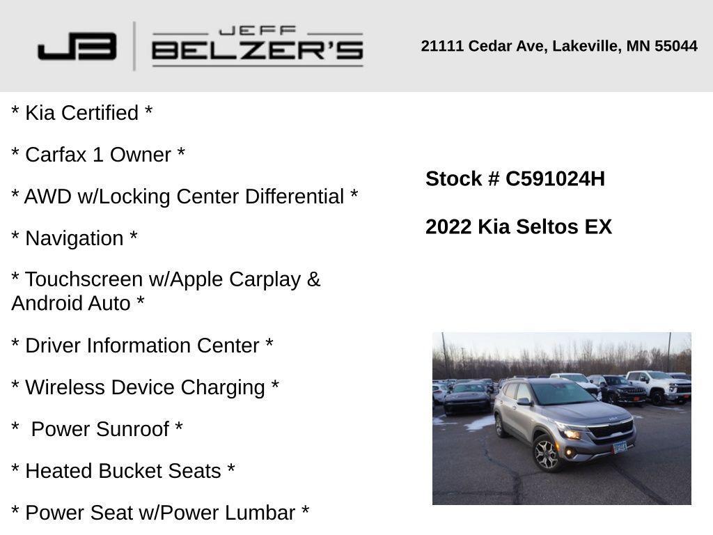 used 2022 Kia Seltos car, priced at $22,363