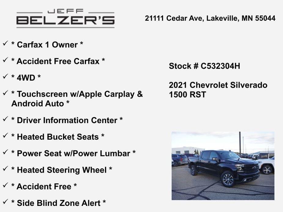 used 2021 Chevrolet Silverado 1500 car, priced at $32,966