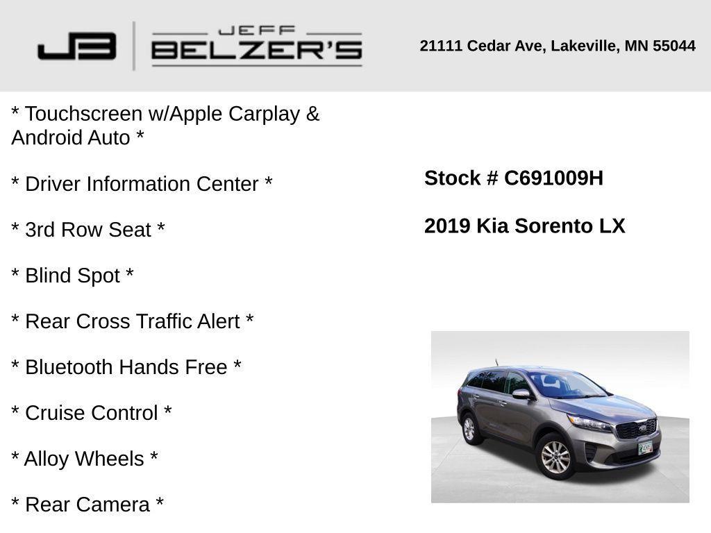used 2019 Kia Sorento car, priced at $15,475
