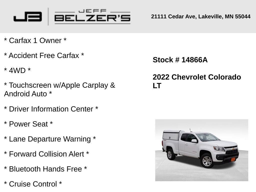 used 2022 Chevrolet Colorado car, priced at $20,889