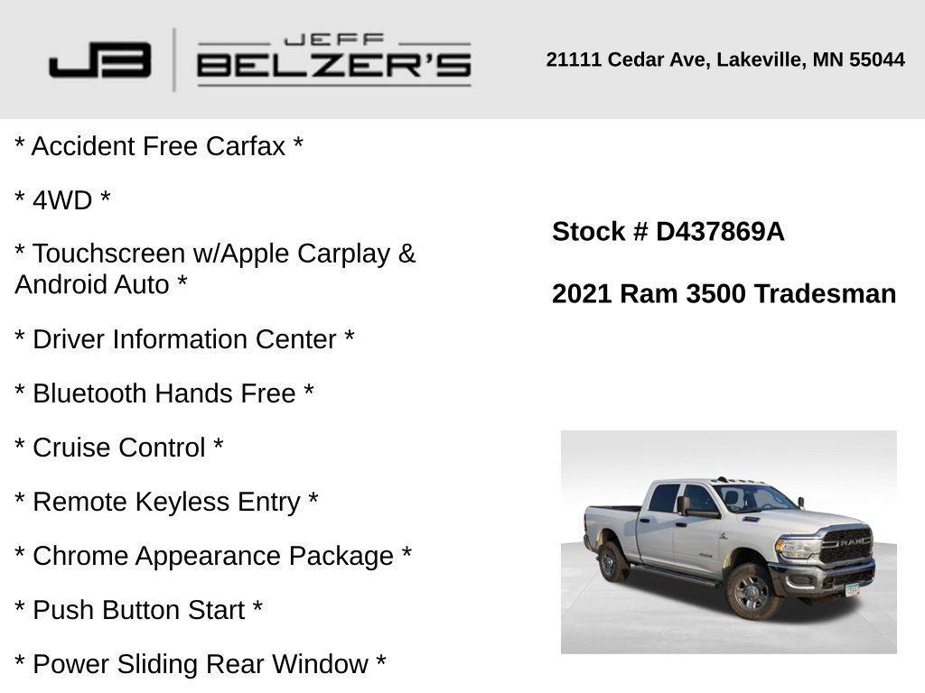 used 2021 Ram 3500 car, priced at $41,644