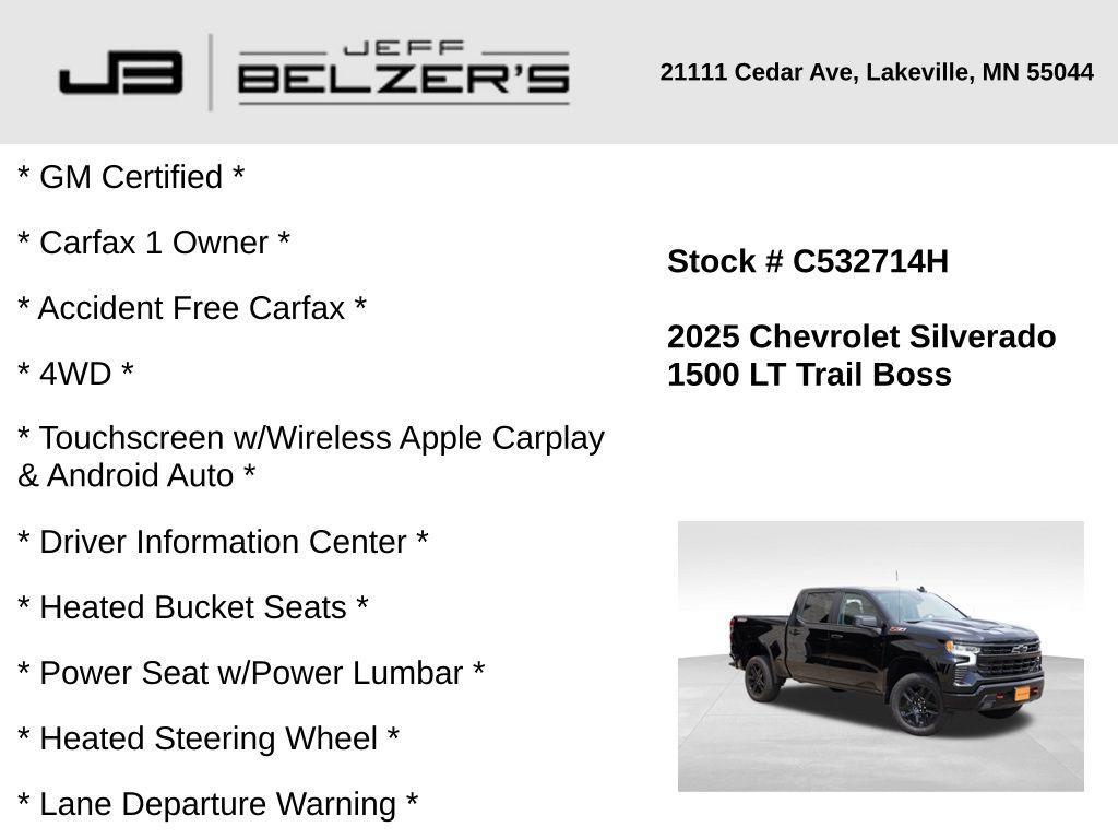 used 2025 Chevrolet Silverado 1500 car, priced at $55,444