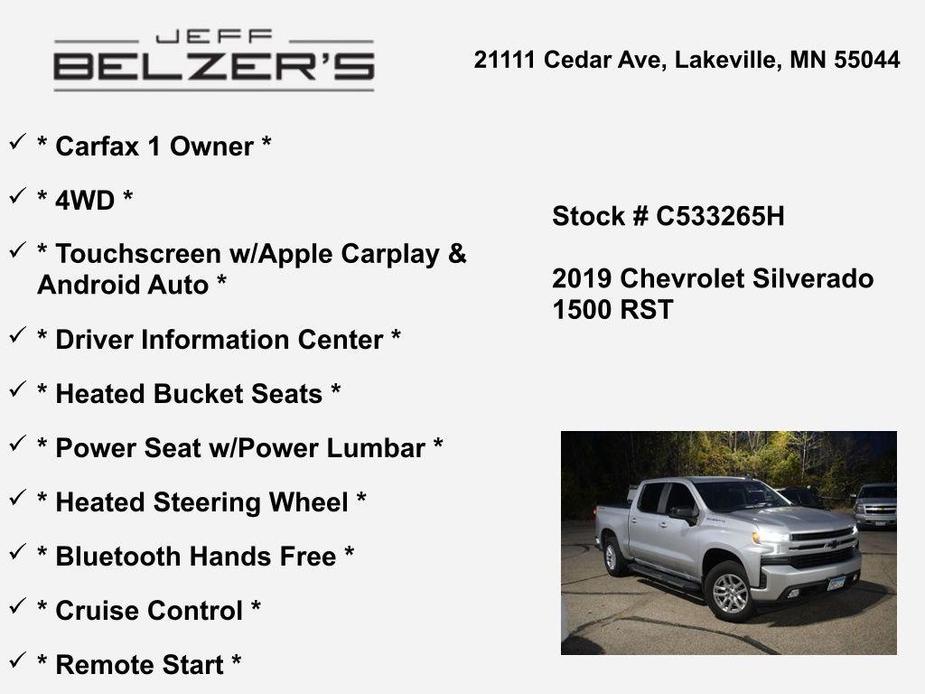 used 2019 Chevrolet Silverado 1500 car, priced at $25,466