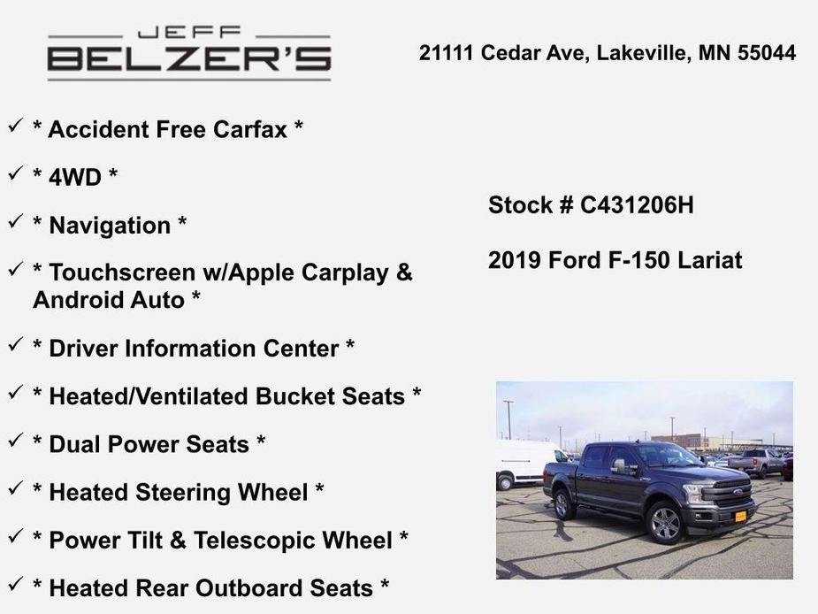 used 2019 Ford F-150 car, priced at $33,698