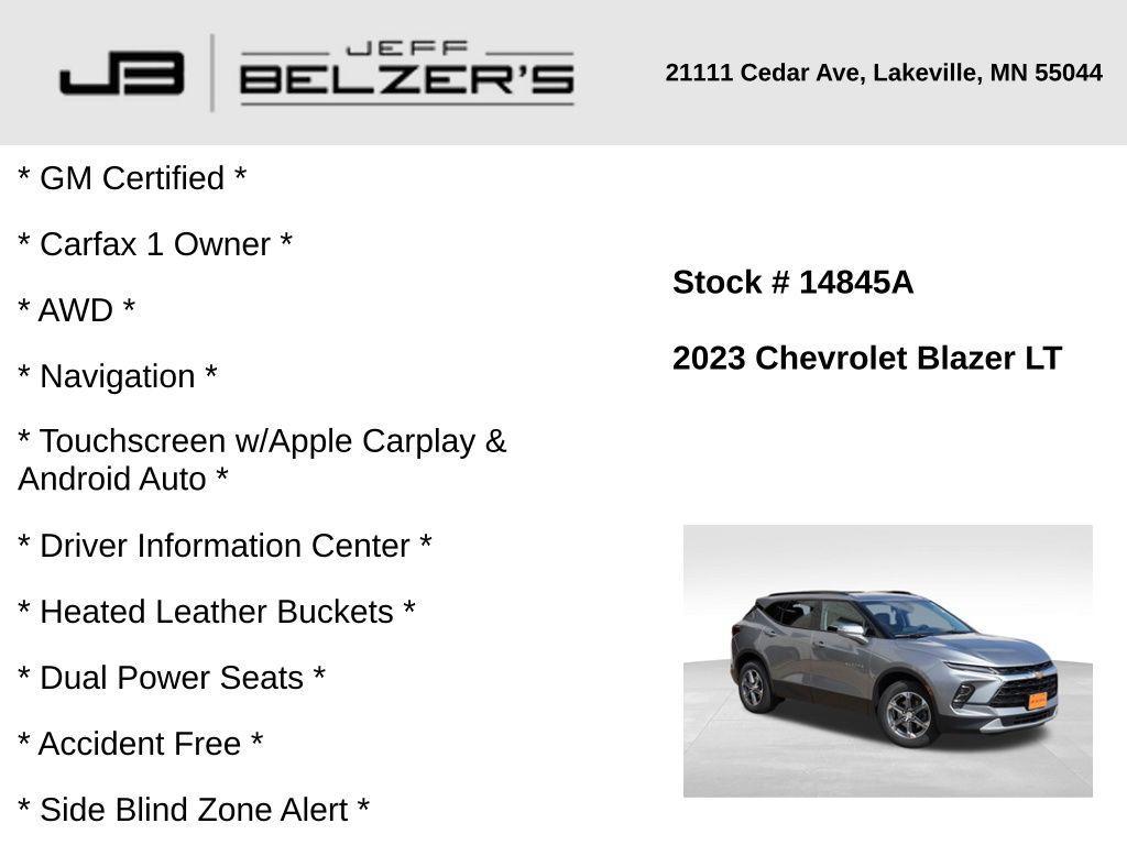used 2023 Chevrolet Blazer car, priced at $32,820