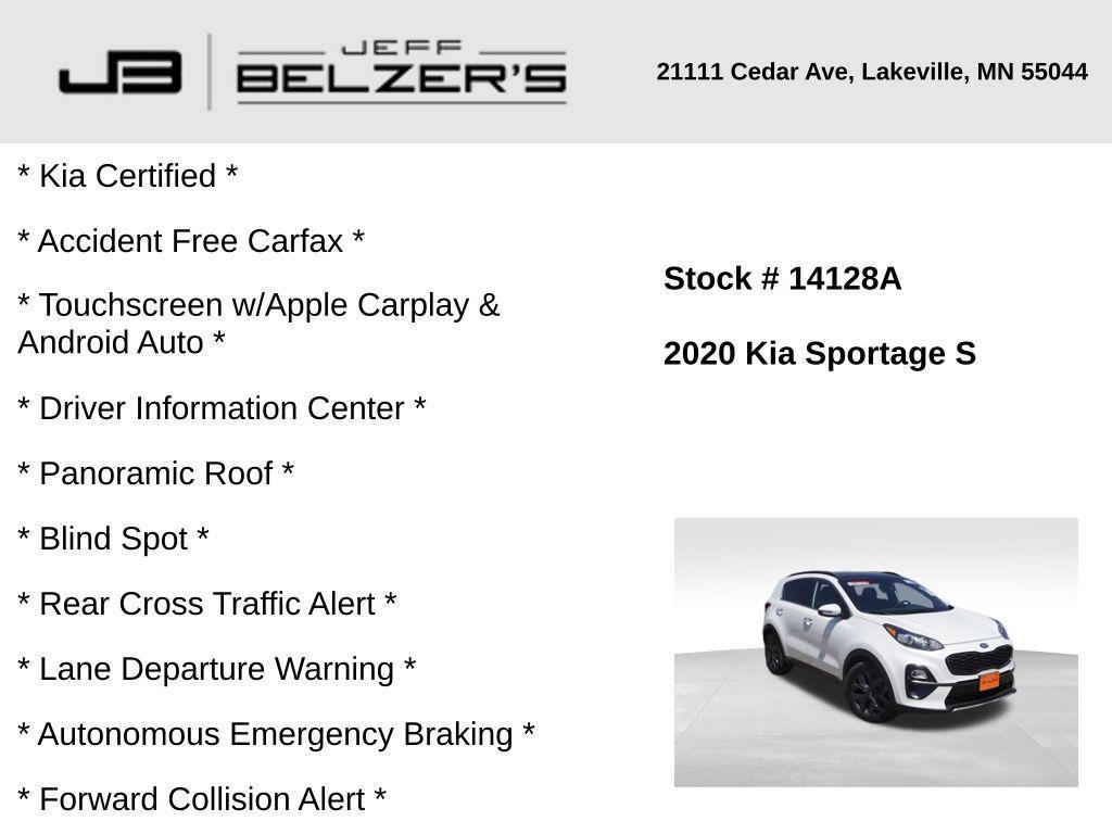 used 2020 Kia Sportage car, priced at $16,837
